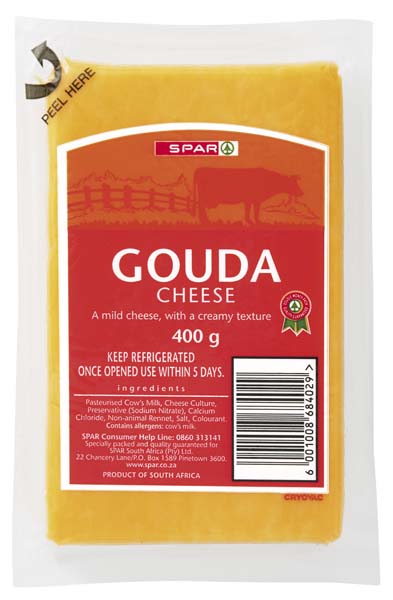 vacuum packed gouda cheese