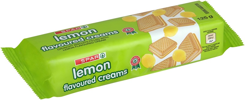 biscuit creams lemon flavoured