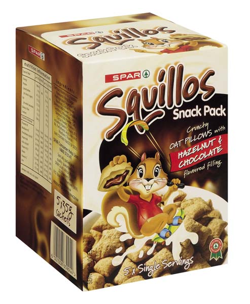 squillos hazelnut and chocolate snack pack