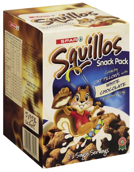 squillos white chocolate snack pack