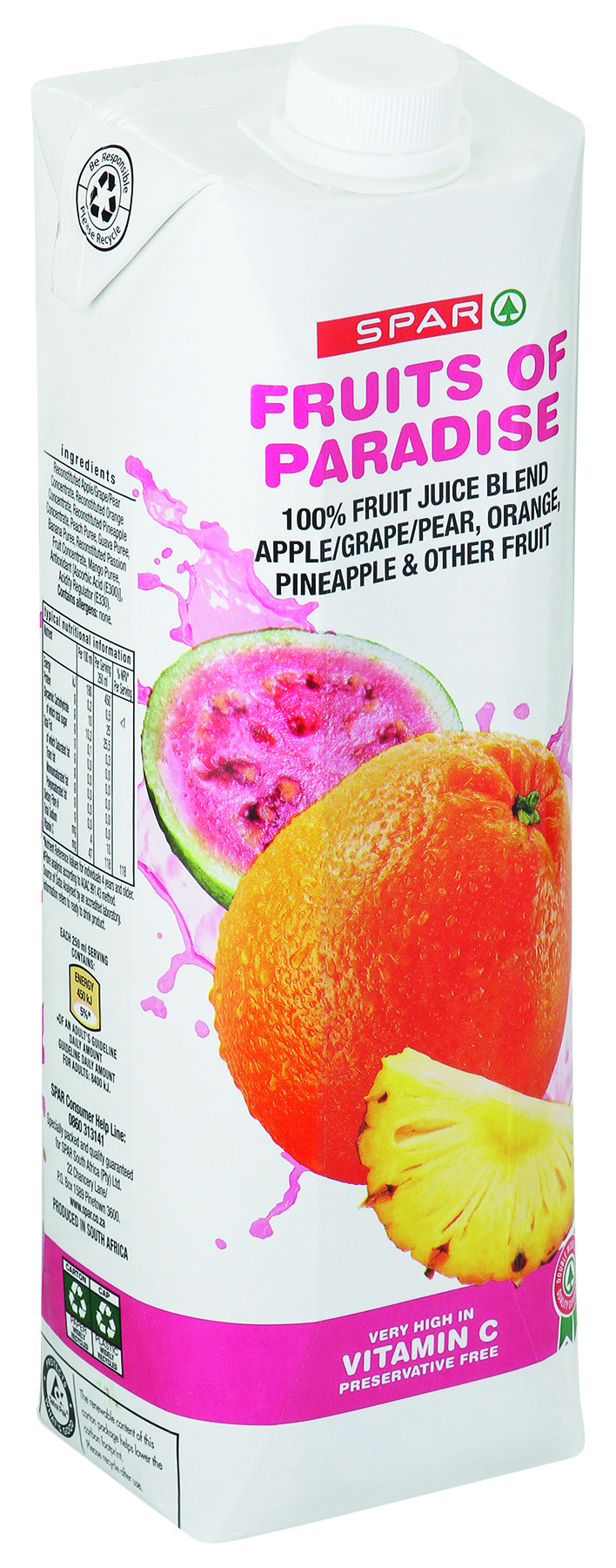 100% fruit juice blend - fruits of paradise