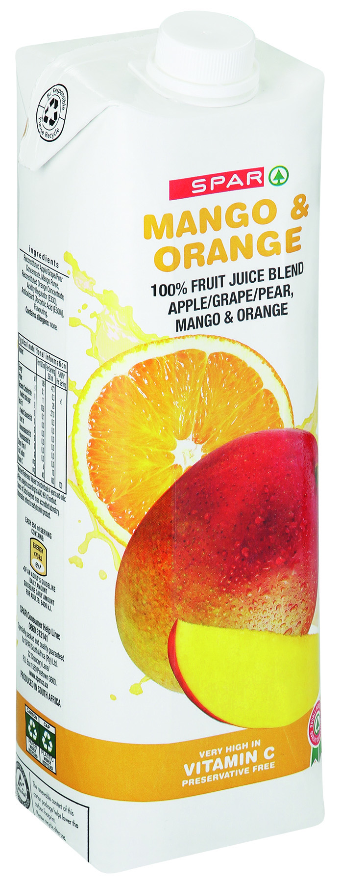 100% fruit juice blend - mango & orange