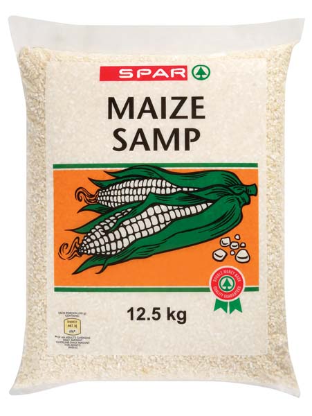 maize samp - plastic bag