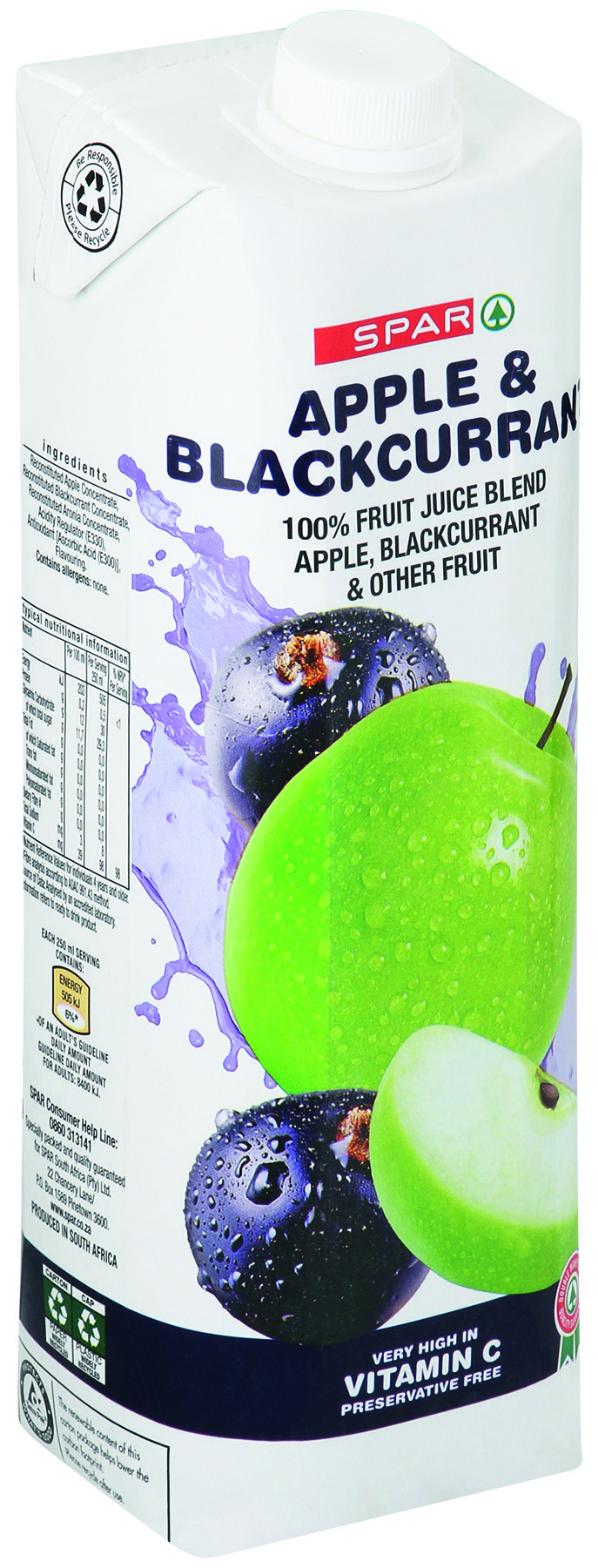 100% fruit juice blend - apple & blackcurrant 