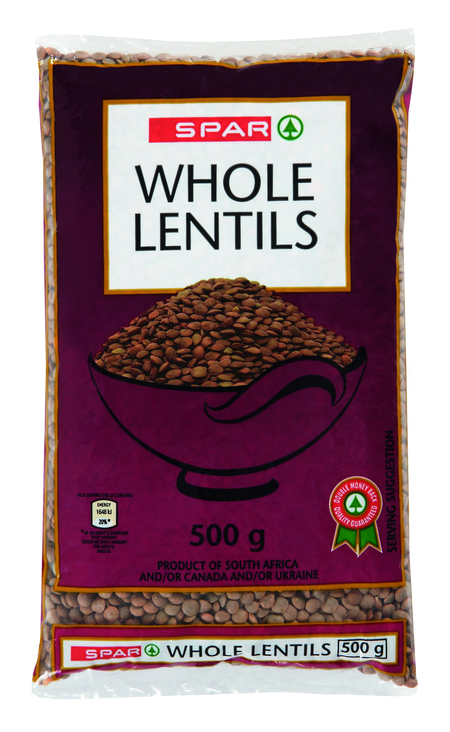 whole lentils