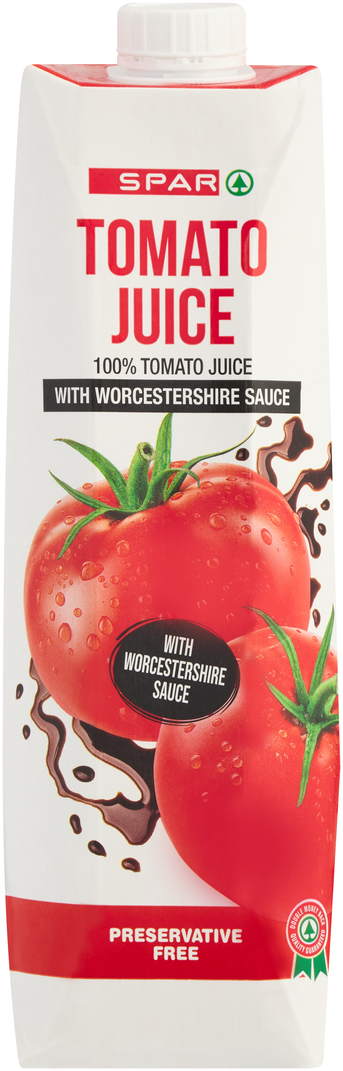 100% tomato juice with worcestershire sauce  