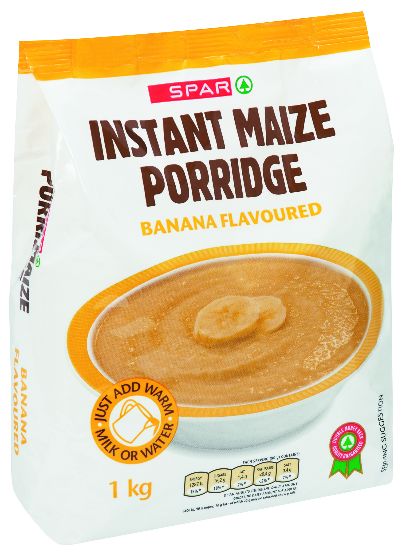instant maize porridge banana flavoured