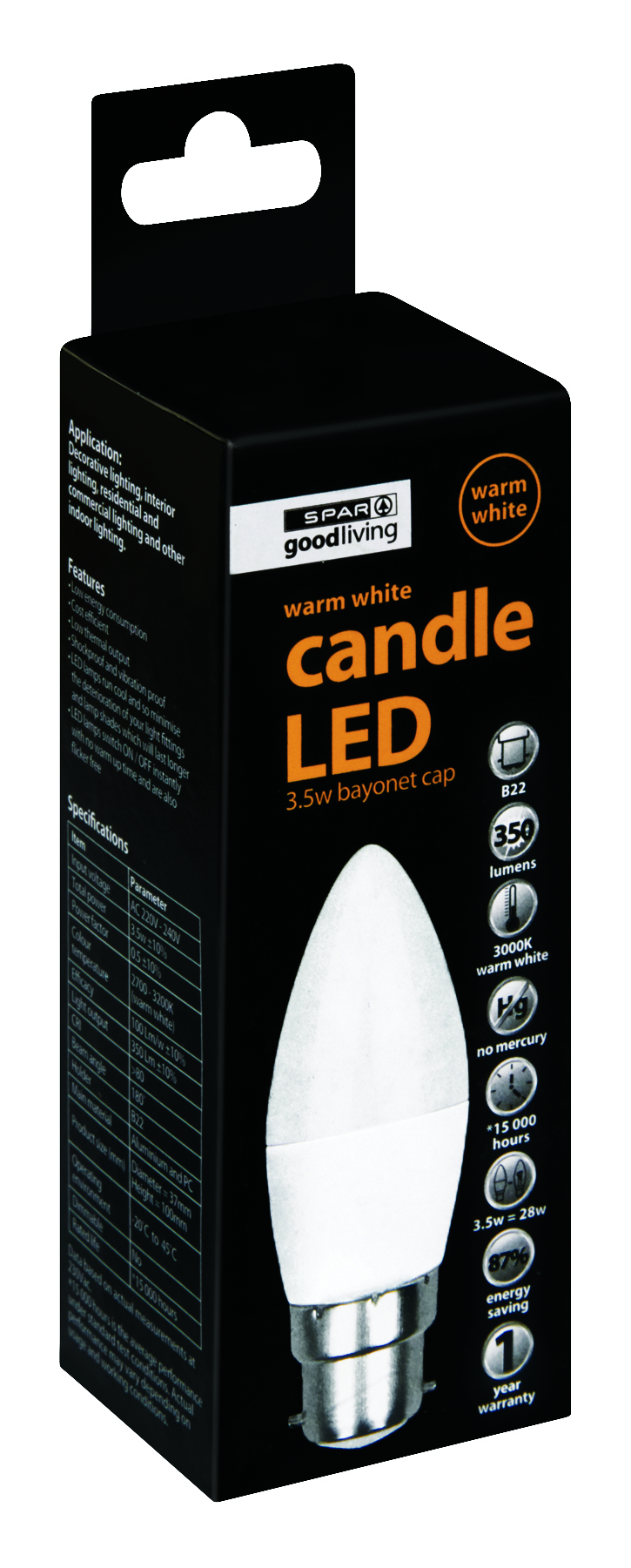 candle led bc warm white