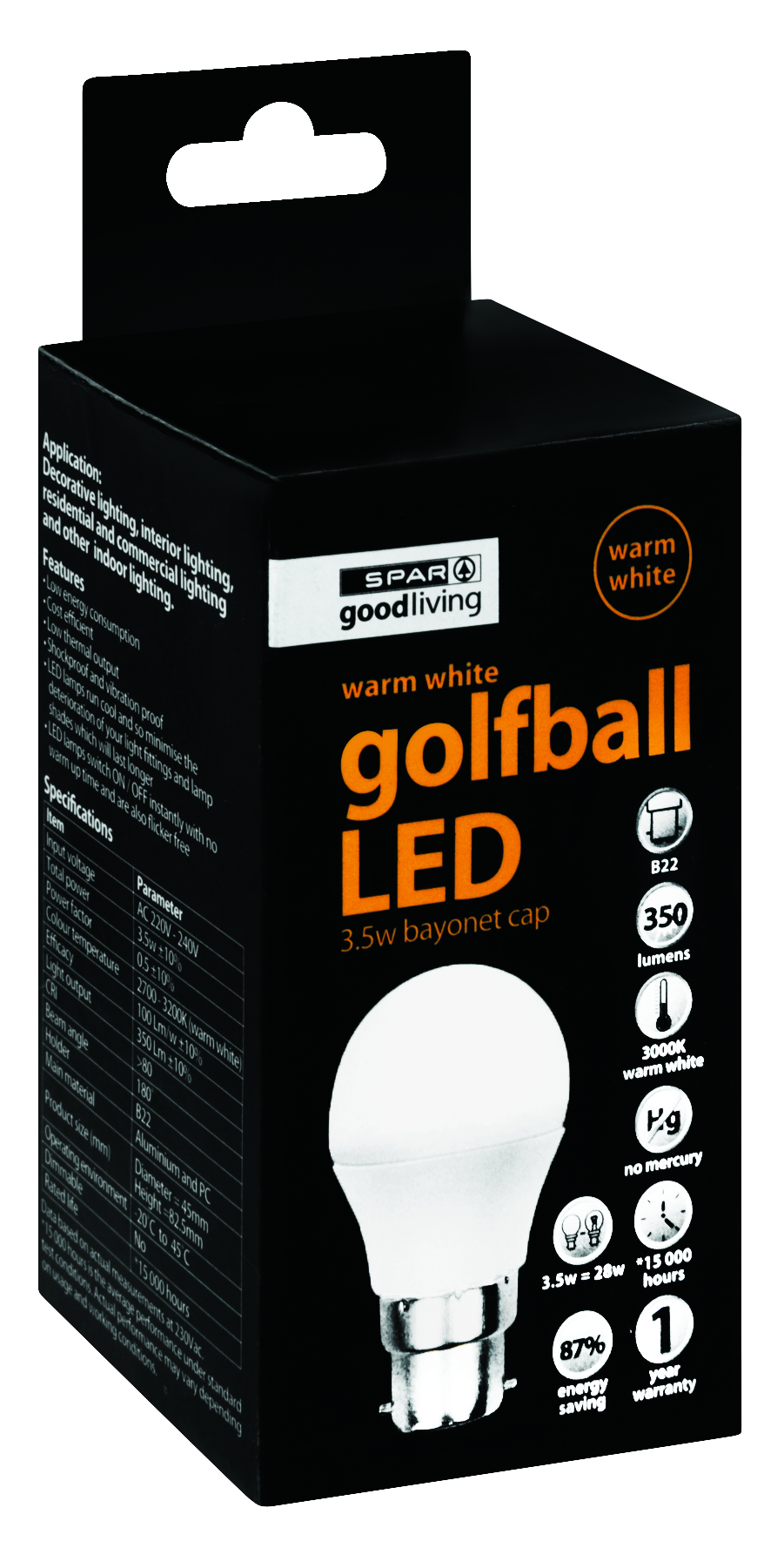 golfball led bc warm white