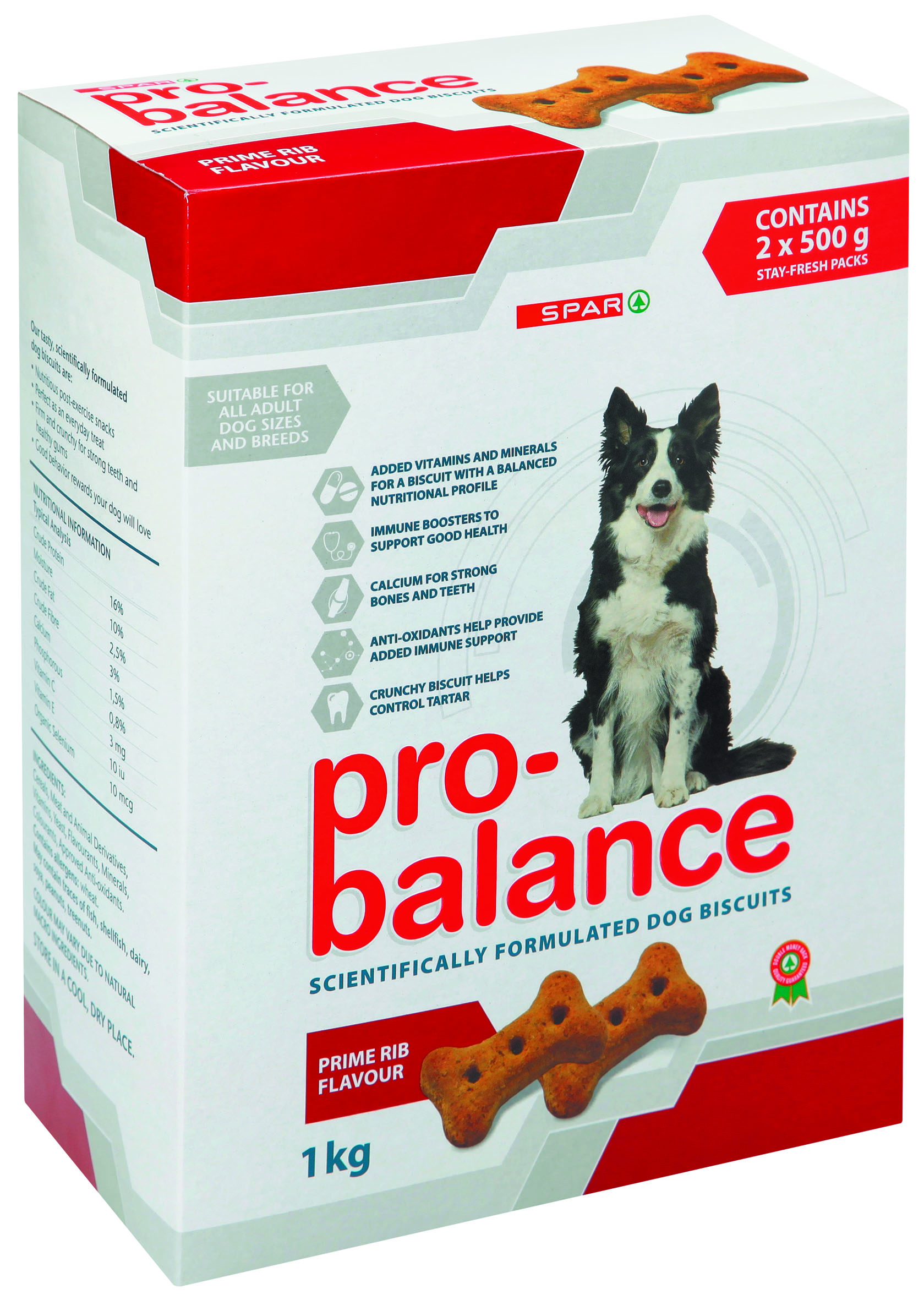 pro-balance dog biscuits prime rib flavour