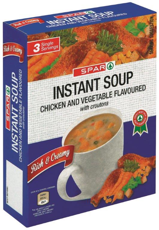 instant soup - chicken & vegetable, rich & creamy