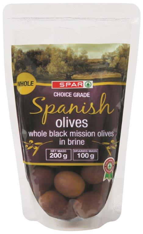 spanish whole black mission olives