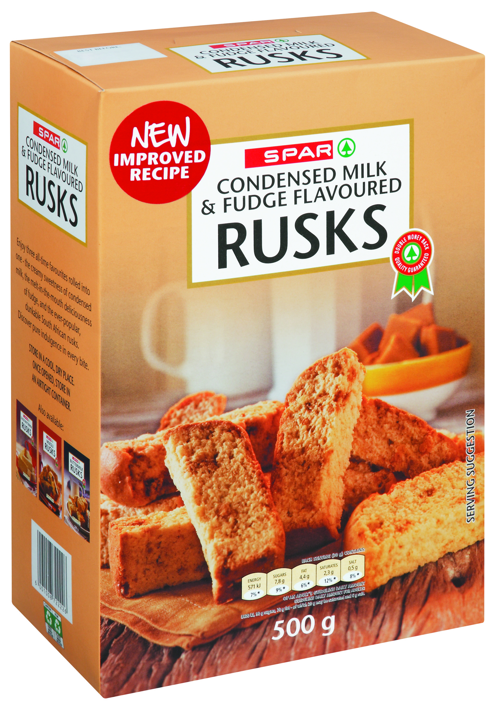 rusks condensed milk and fudge 