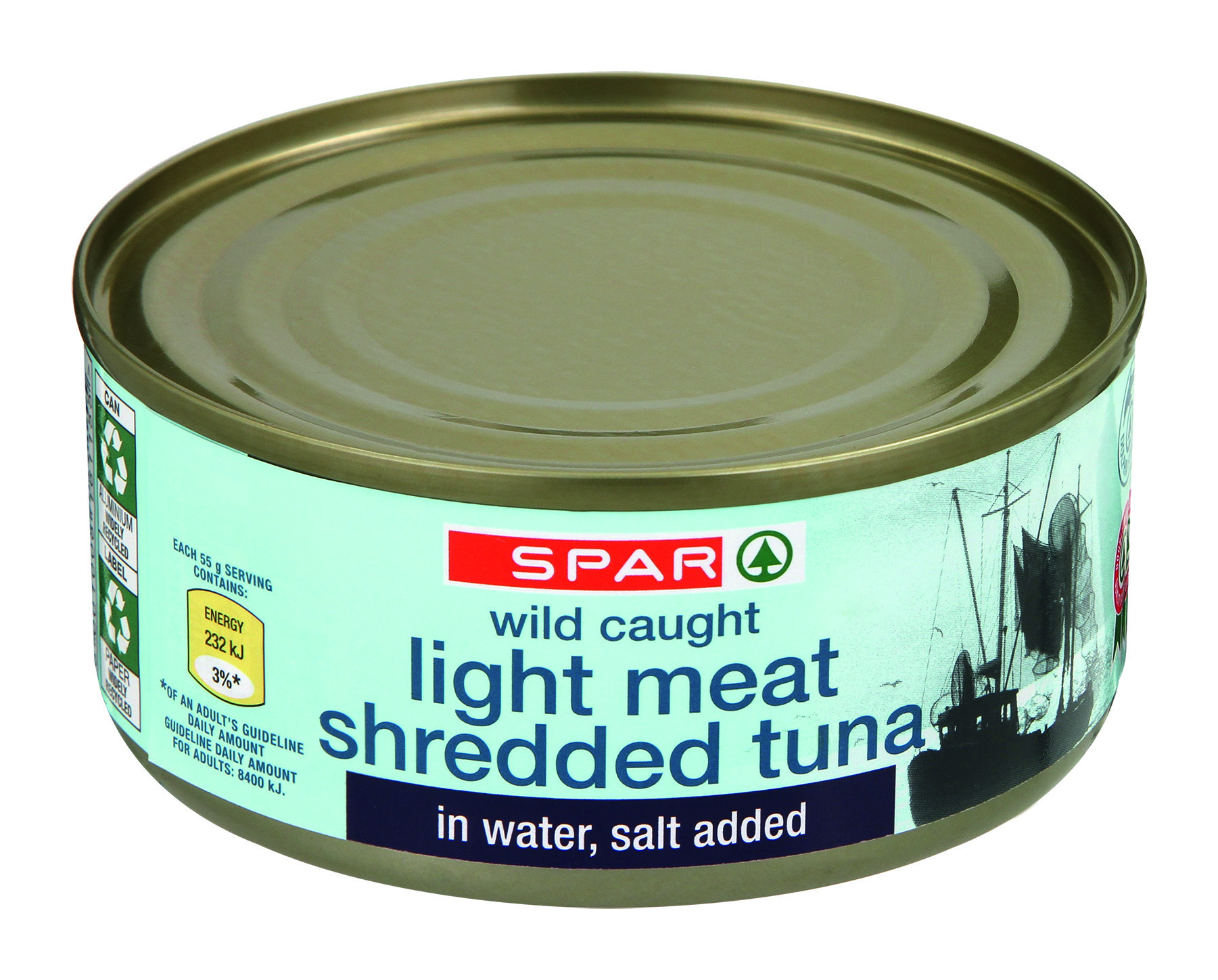shredded tuna in brine
