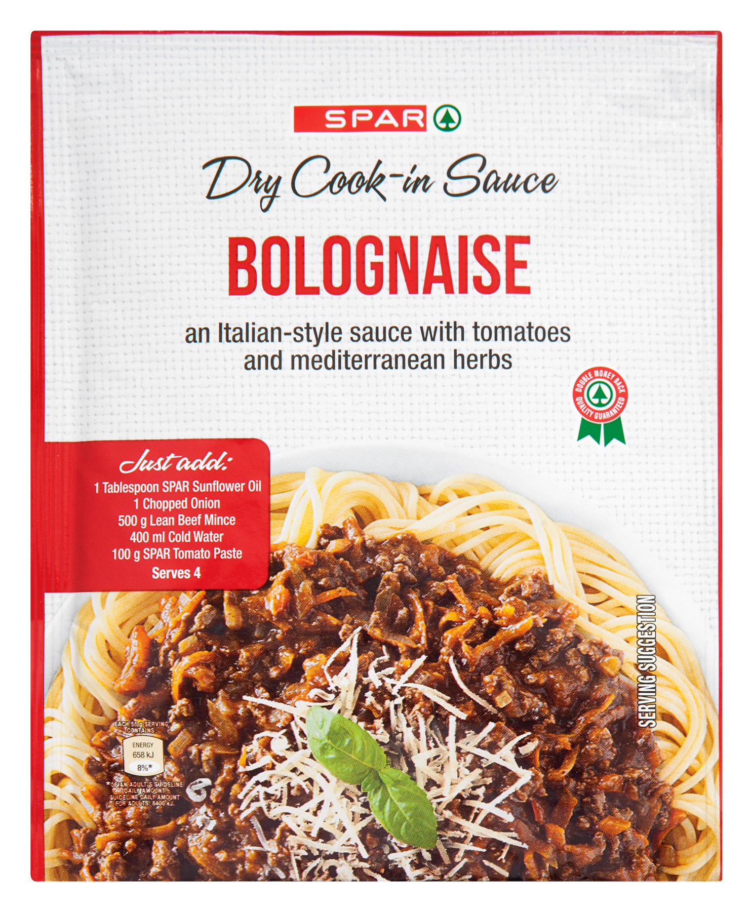 dry cook-in-sauce bolognaise  