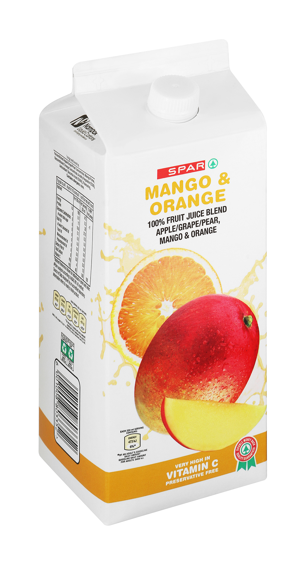 100% fruit juice blend - mango and orange 