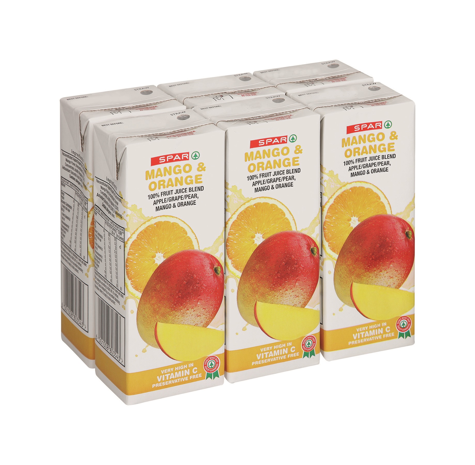 100% fruit juice blend mango & orange