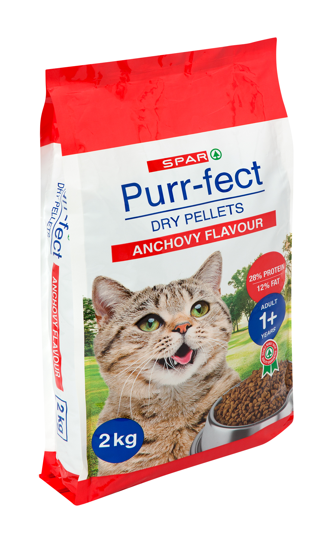 cat food purr-fect dry chunks - anchovy flavour (bag)