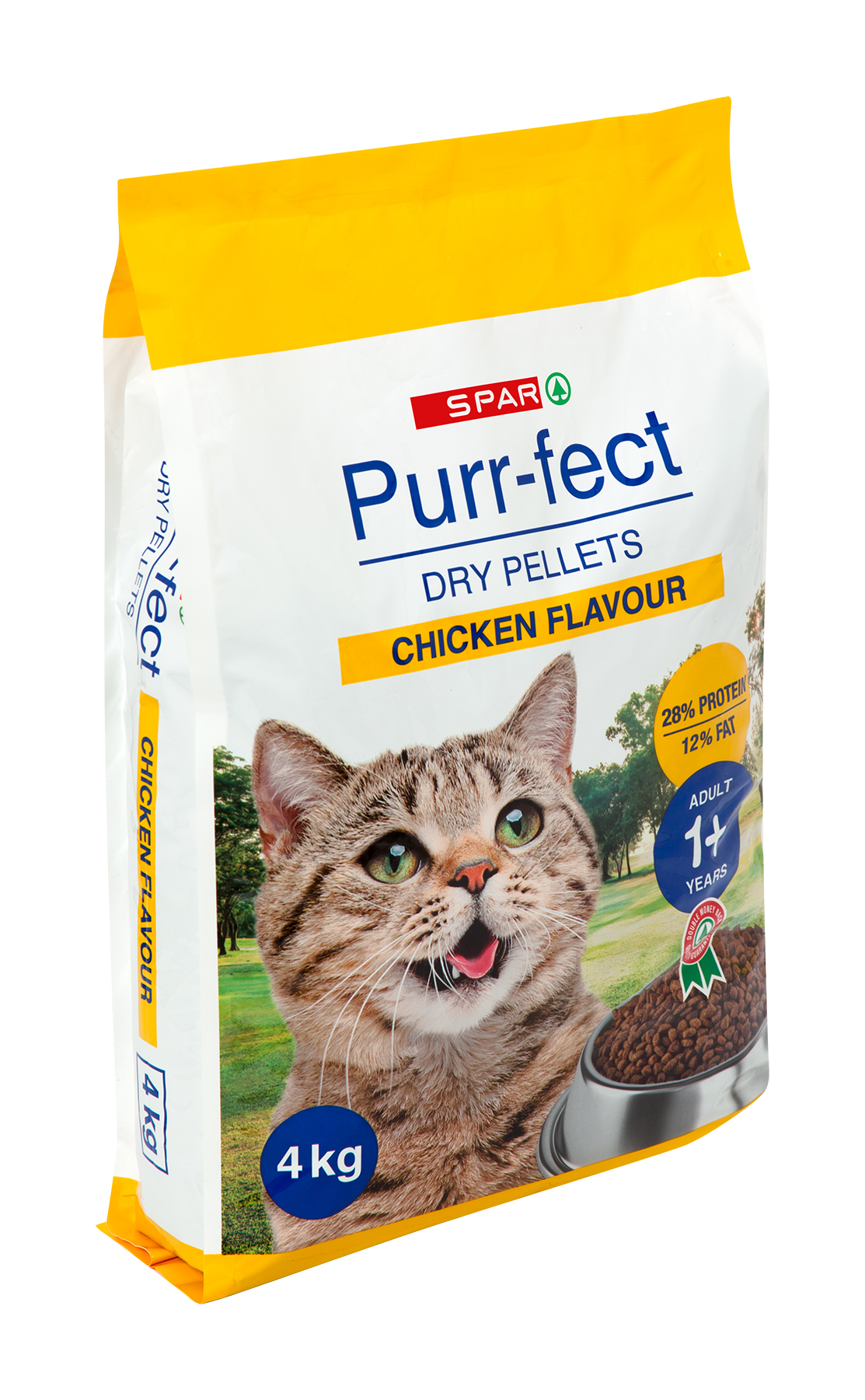 cat food purr-fect dry chunks - chicken flavour (bag)