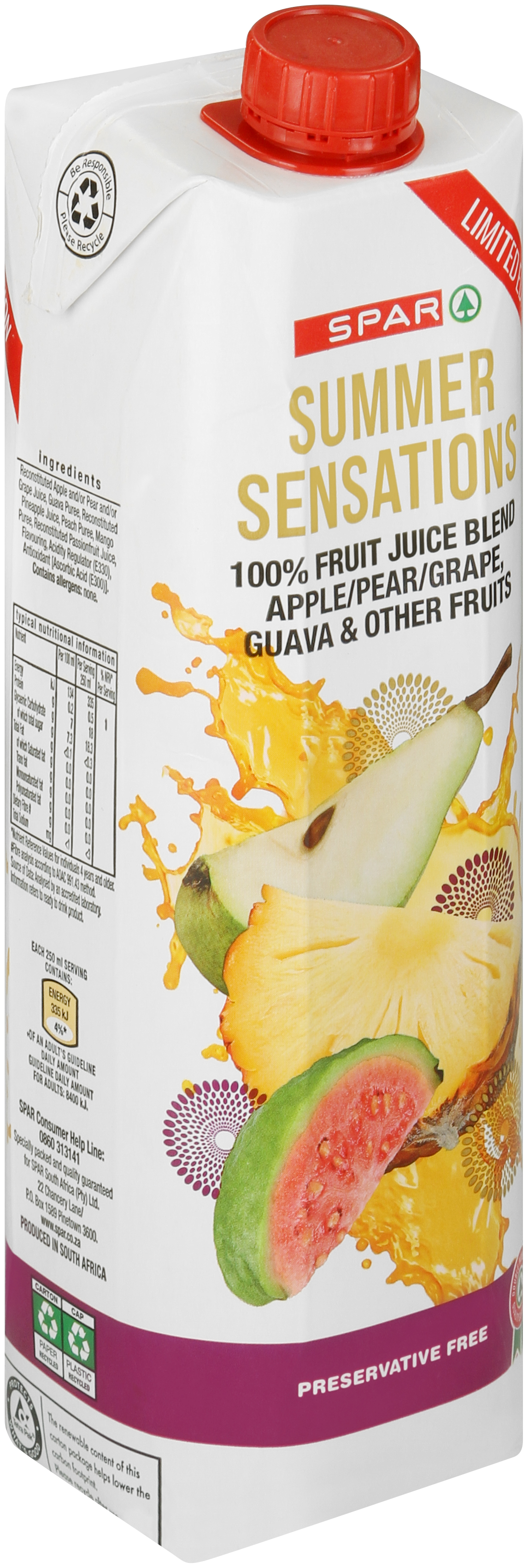 100% fruit juice blend - summer sensations