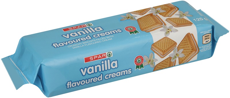 biscuit creams vanilla flavoured
