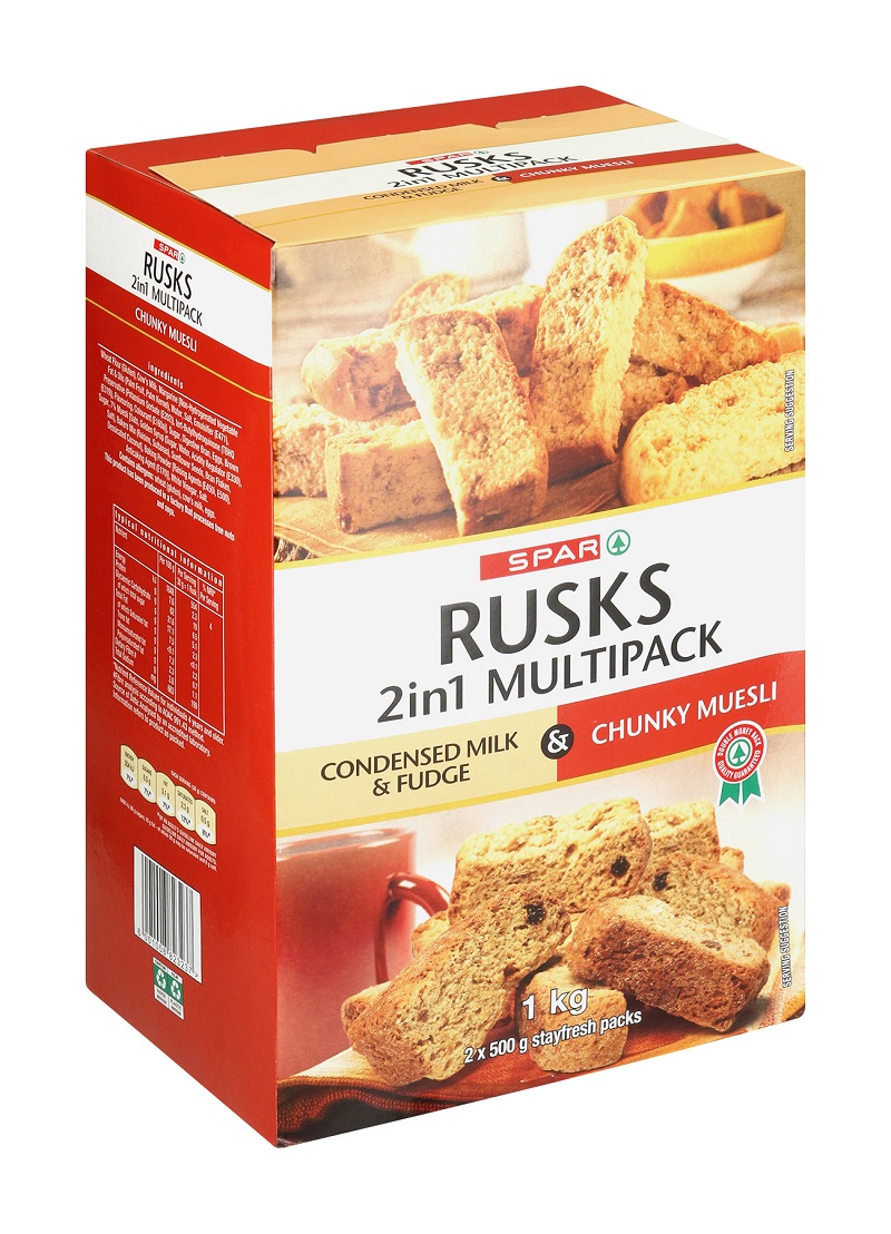 rusks condensed milk & fudge  & muesli variety pack