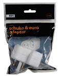 adaptor schuko & euro 2x5a