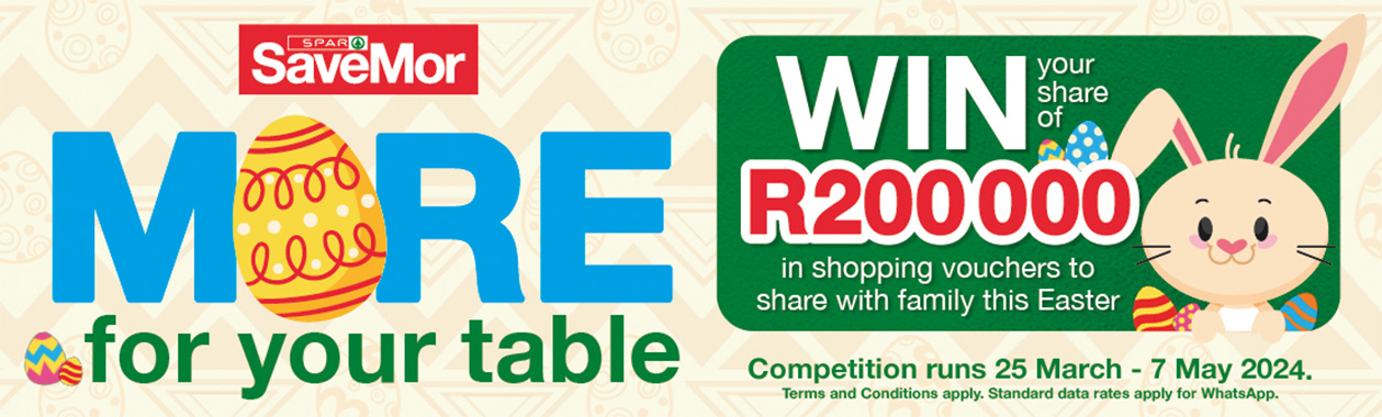 Win your share of R200 000 in shopping vouchers to share with the family this Easter