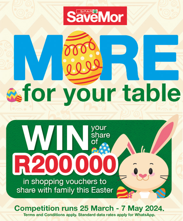 Win your share of R200 000 in shopping vouchers to share with the family this Easter