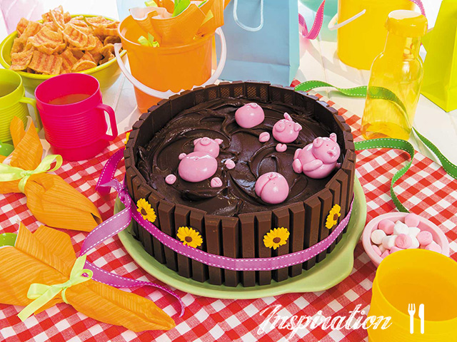 Gâteau cochon /// Pig cake  Cake, Cake design, Desserts
